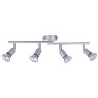 Sensation Spotbalken silber Metall L: ca. 50 cm GU10 4 Brennstellen Mundo - silber (50,00cm) - Sensation