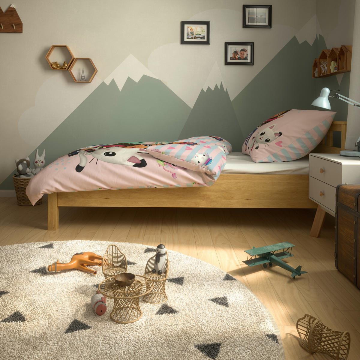 Microfaser Bettwäsche Bettwäsche_Gabbys_Dollhouse 135x200 - multicolor (135,00/200,00cm) - Feuerwehrmann Sam