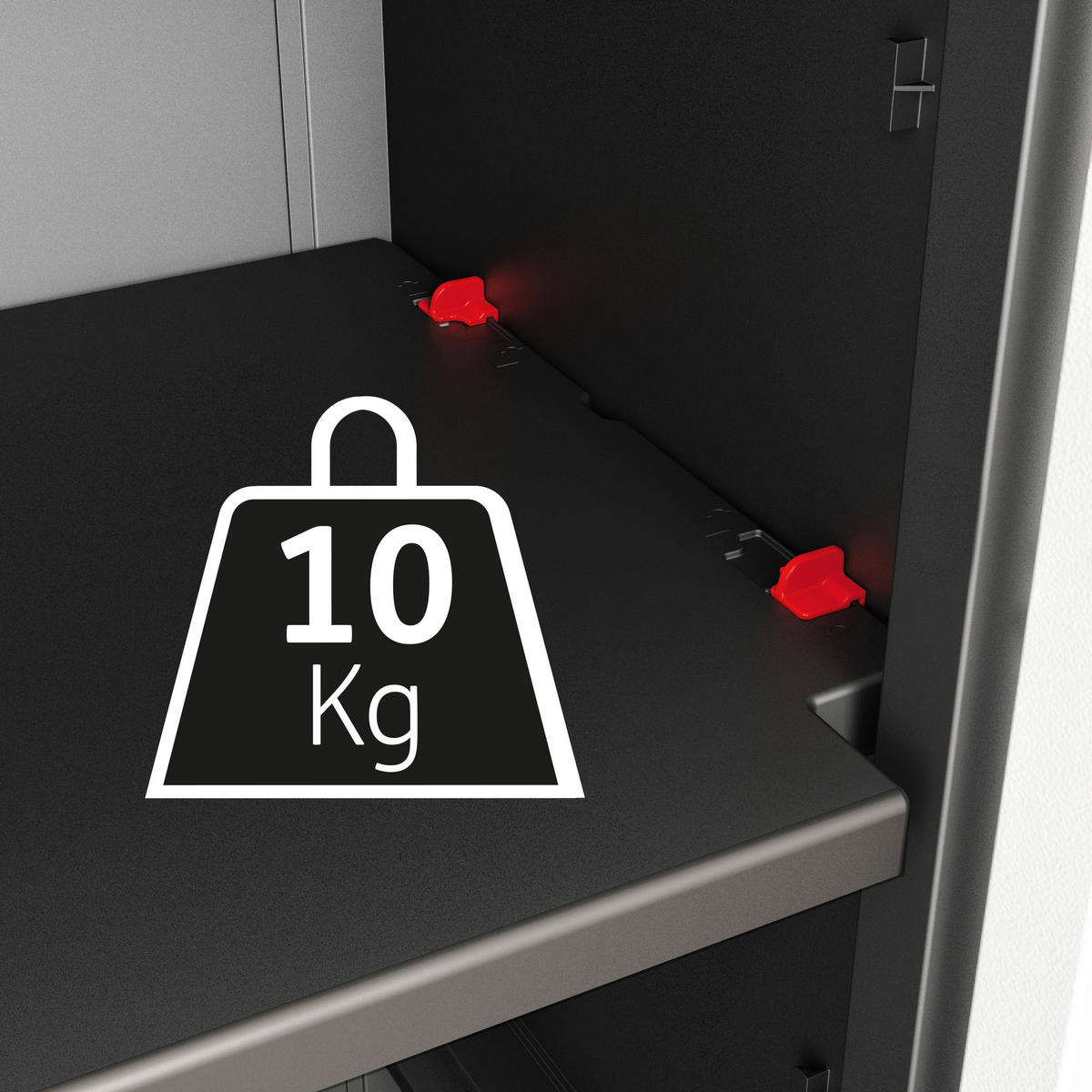 Keter Kunststoffschrank Detroit schwarz Kunststoff B/H/T: ca. 65x97x45 cm Detroit - schwarz (65,00/97,00/45,00cm) - Keter