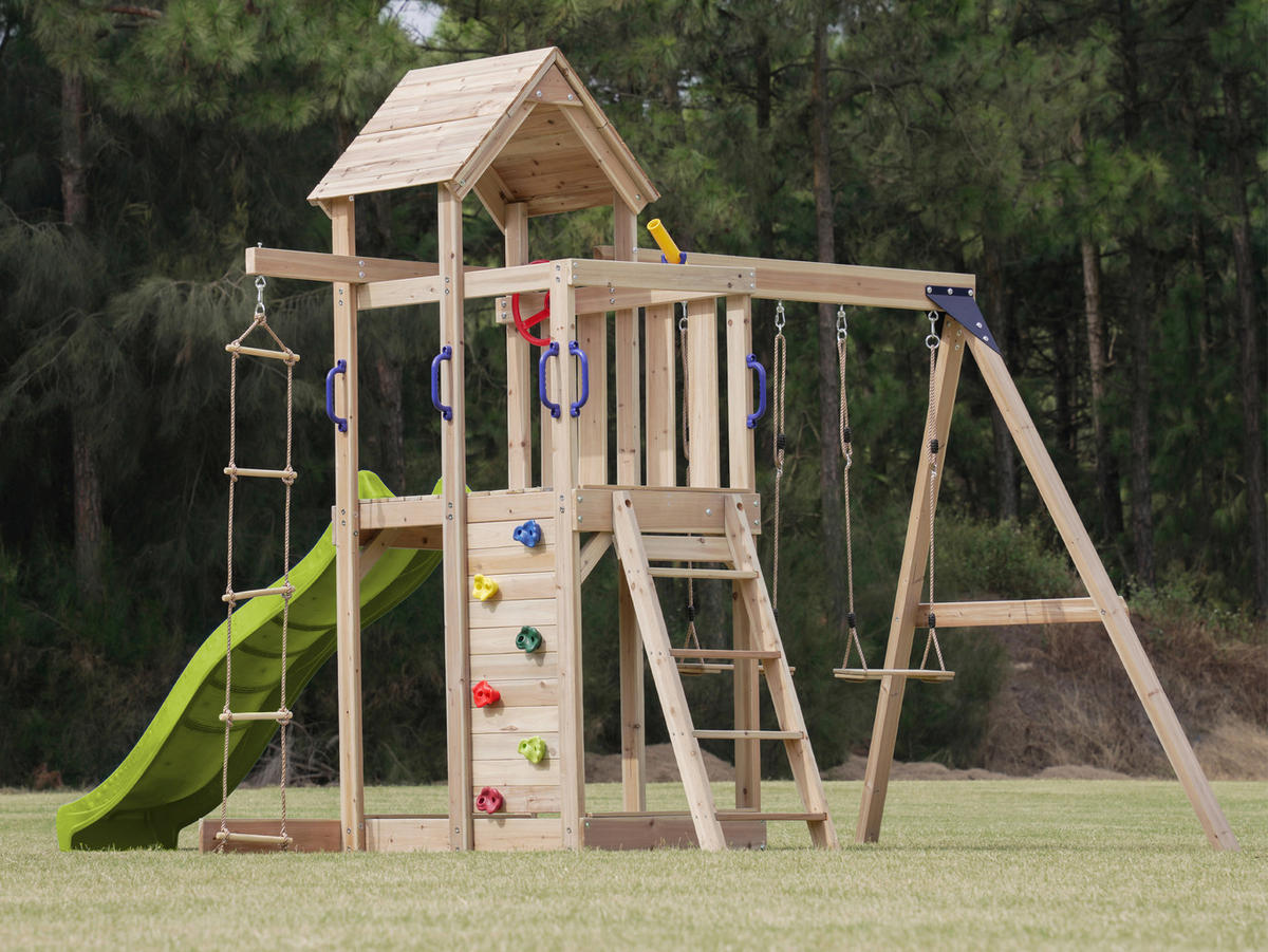 AXI Spielturm Moos grün B/H/L: ca. 342x267x375 cm Moos - braun/grün (375,00/342,00/267,00cm) - AXI