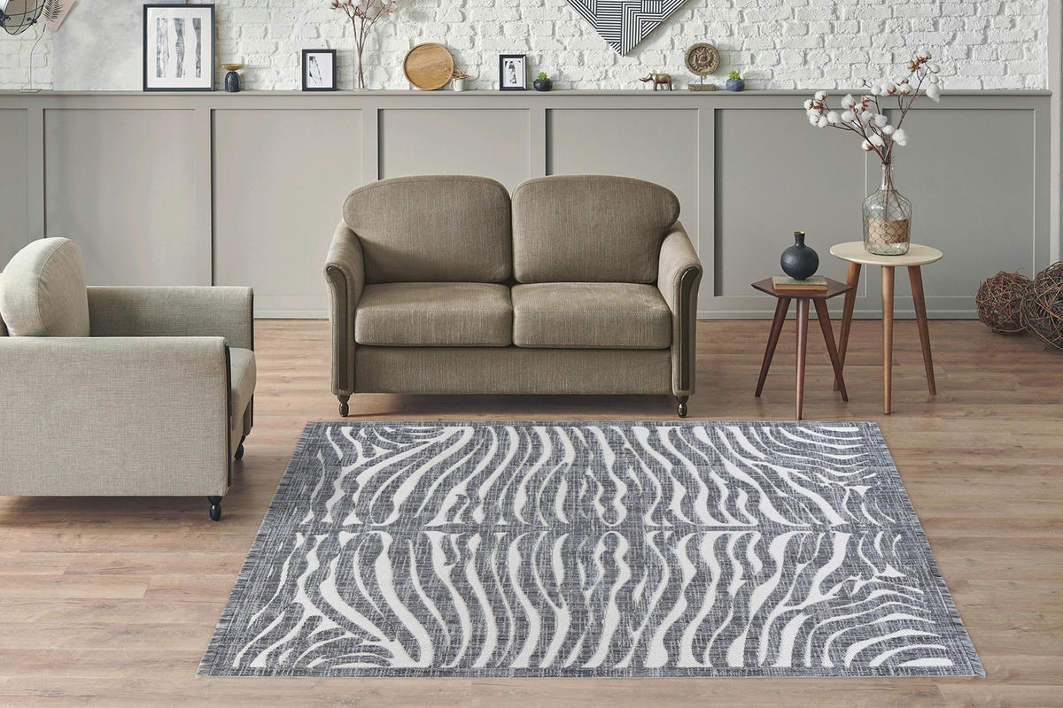 360Living Teppich Sarai grau B/L: ca. 120x170 cm Sarai - grau (120,00/170,00cm) - 360Living