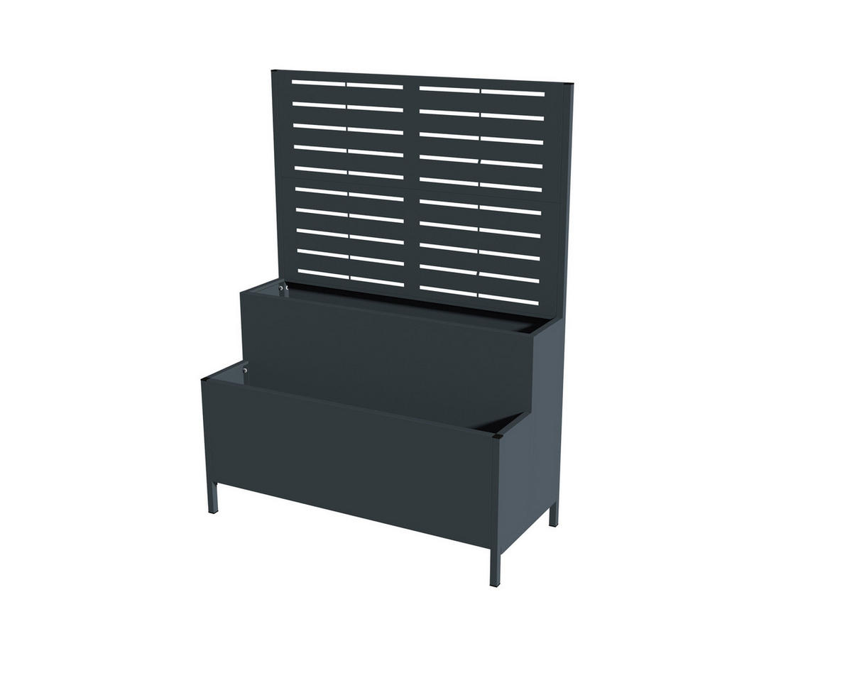 Westmann Pflanzkasten Dekora anthrazit Stahl B/H/L: ca. 90x120x40 cm Dekora - anthrazit (40,00/90,00/120,00cm) - Westmann