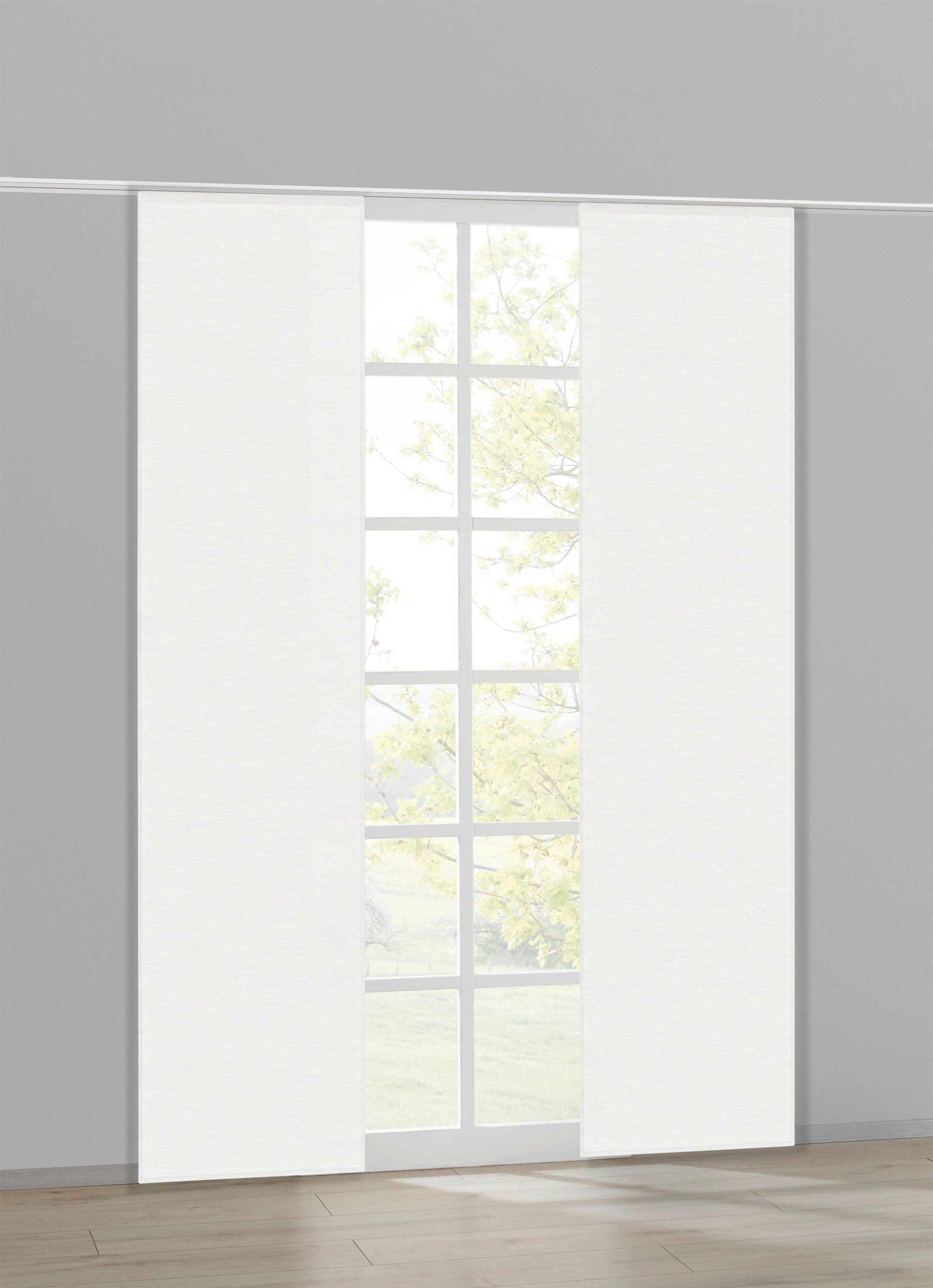 Schiebevorhang weiß B/L: ca. 60x245 cm Schiebevorhang_uni - weiß (60,00/245,00cm) - ACUS design collection