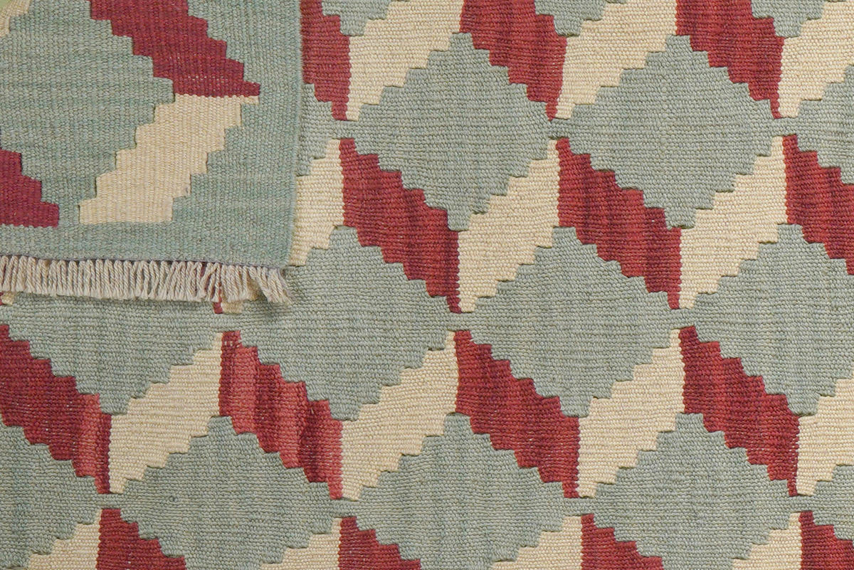 PersaTepp Teppich Kelim Gashgai beige B/H/L: ca. 87x1x300 cm Kelim Gashgai - beige/grün (300,00/87,00/1,00cm) - PersaTepp