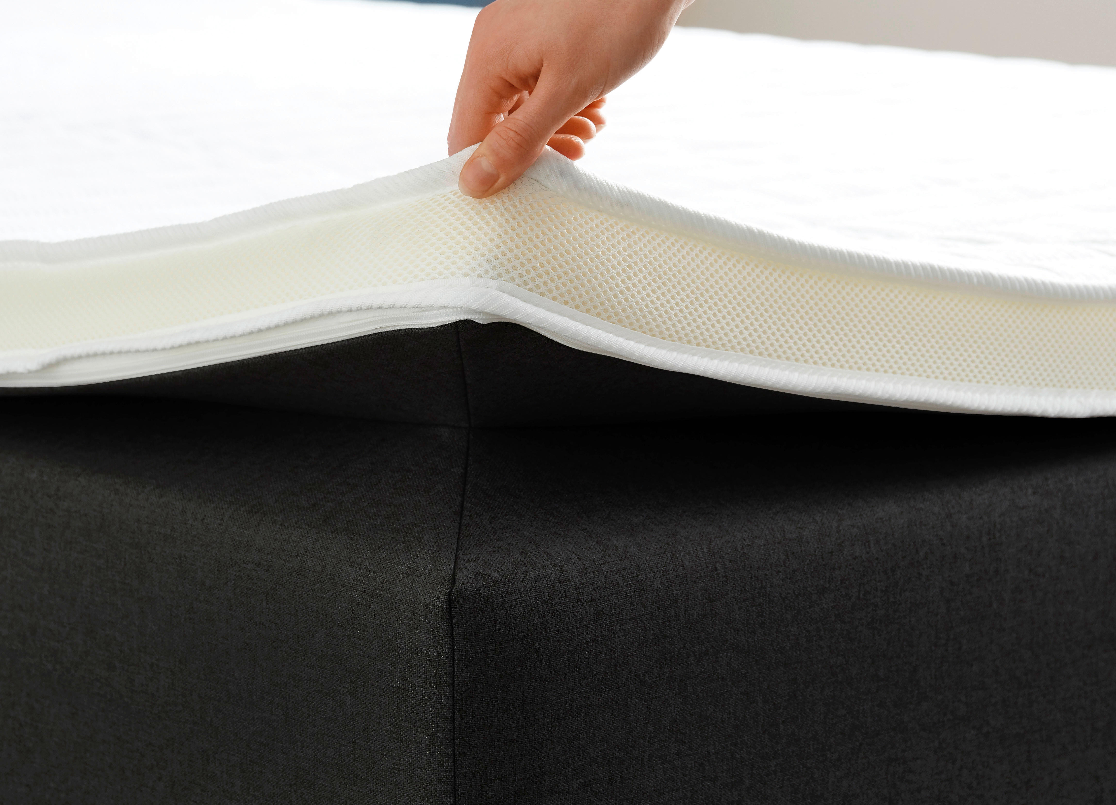 Thumbnail - Boxspringbett Kokomo anthrazit Liegefläche B/L: ca. 140x200 cm