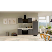Flex-Well Küchenblock Morena Basalt matt B/H/T: ca. 220x200x60 cm Morena - Eiche/Basalt (220,00/200,00/60,00cm) - Flex-Well