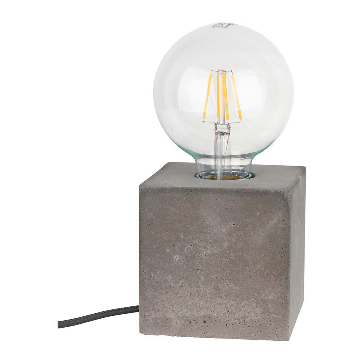 SPOT Light Tischleuchte 6170936 grau Beton B/H/T: ca. 10x10x10 cm E27 1 Brennstellen Strong - grau (10,00/10,00/10,00cm) - SPOT Light
