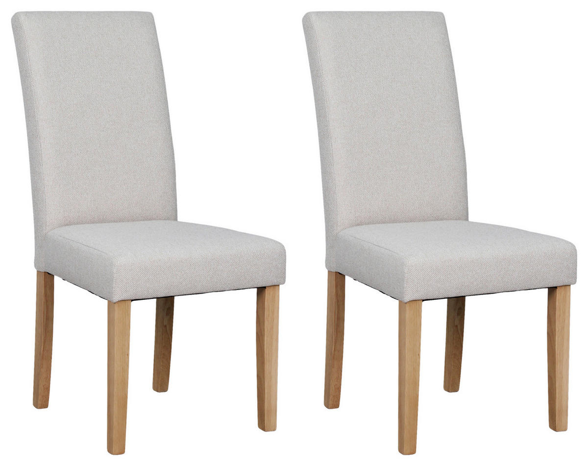 Stuhl ELIAS natur taupe Webstoff B/H/T: ca. 47x99,5x60 cm ELIAS - natur/taupe (47,00/99,50/60,00cm) - byLIVING
