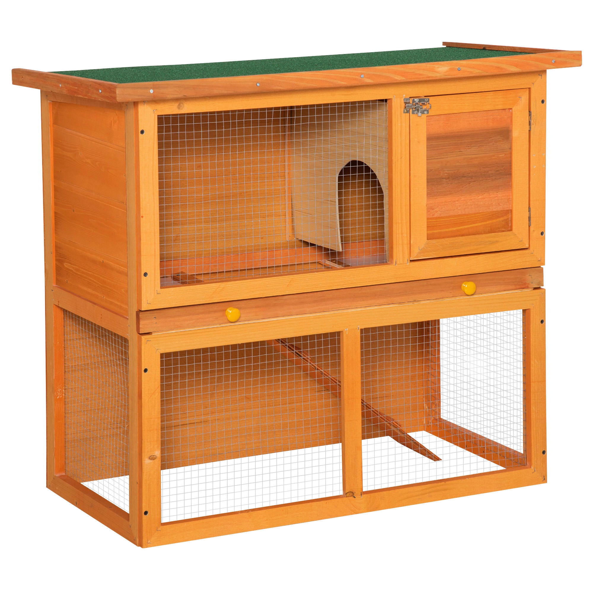 PawHut Kaninchenstall Kaninchenstall - (90,00/45,00/80,00cm) - PawHut
