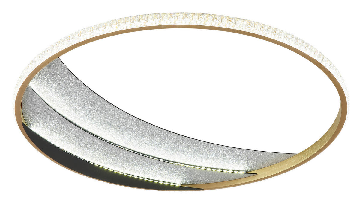 GLOBO Deckenleuchte gold klar schwarz Metall Kunststoff Aluminium H/D: ca. 6x52 cm 1 Brennstellen Constance - gold/klar (52,00/6,00cm) - GLOBO