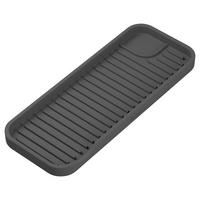 Metaltex Haushaltshelfer grau Silikon B/H/L: ca. 9x27x1,2 cm Spülbeckenorganizer_Tidy-Mat - grau (1,20/9,00/27,00cm) - Metaltex