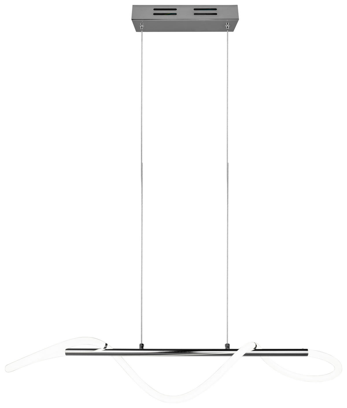 Reality LED-Pendelleuchte R32361106 Argos Chrom weiß Metall Acryl B/H/T: ca. 105x150x34 cm 1.0 Brennstellen Argos - weiß/Chrom (105,00/150,00/34,00cm) - Reality