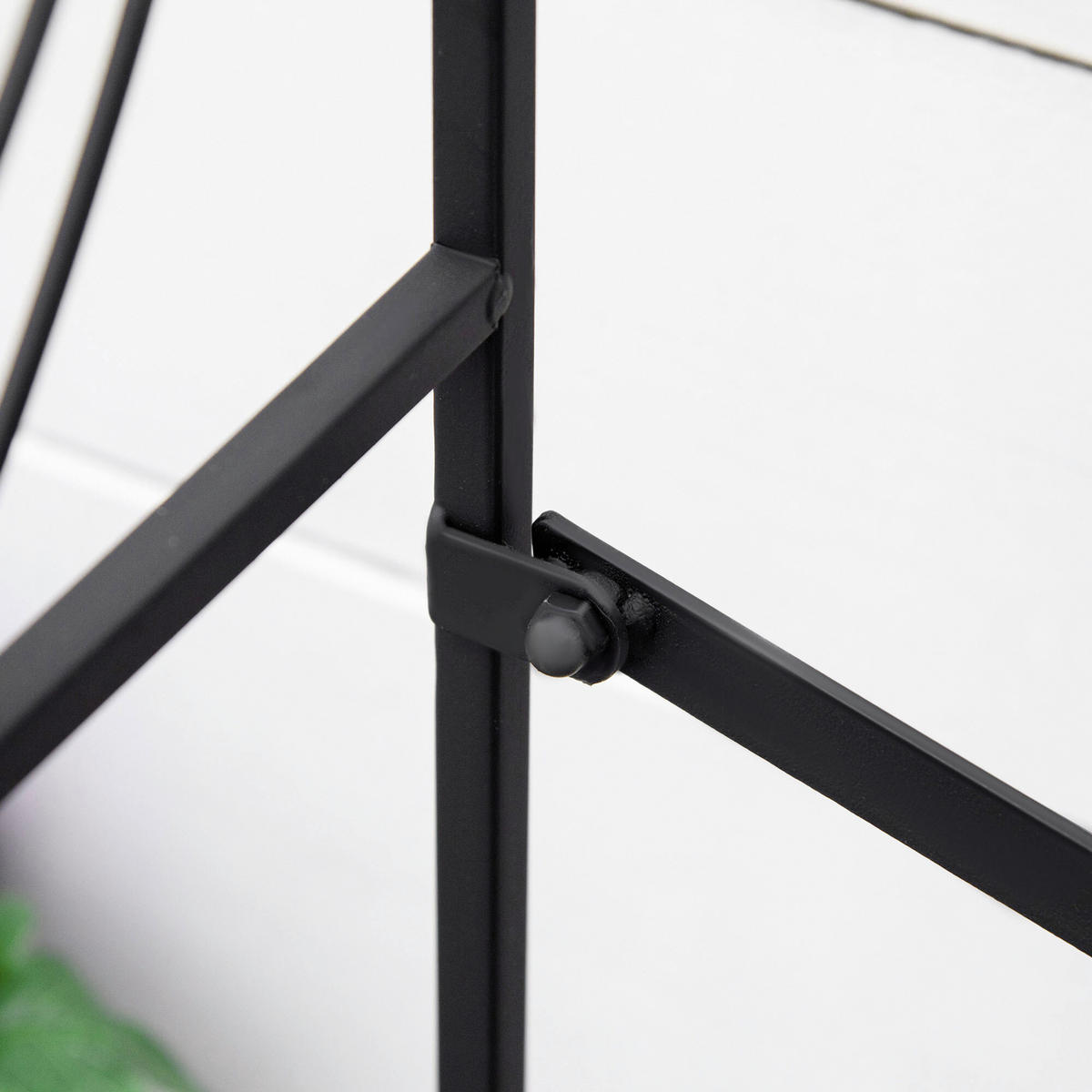 Outsunny Blumenregal schwarz Metall B/H/L: ca. 63x72x95 cm Blumenregal - schwarz (95,00/63,00/72,00cm) - Outsunny