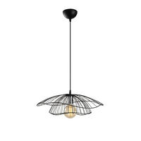 Opviq Pendelleuchte Tel schwarz Metall B/H/T/L/D: ca. 50x111x50x50x50 cm E27 1 Brennstellen Tel - schwarz (50,00/50,00/111,00cm) - Opviq