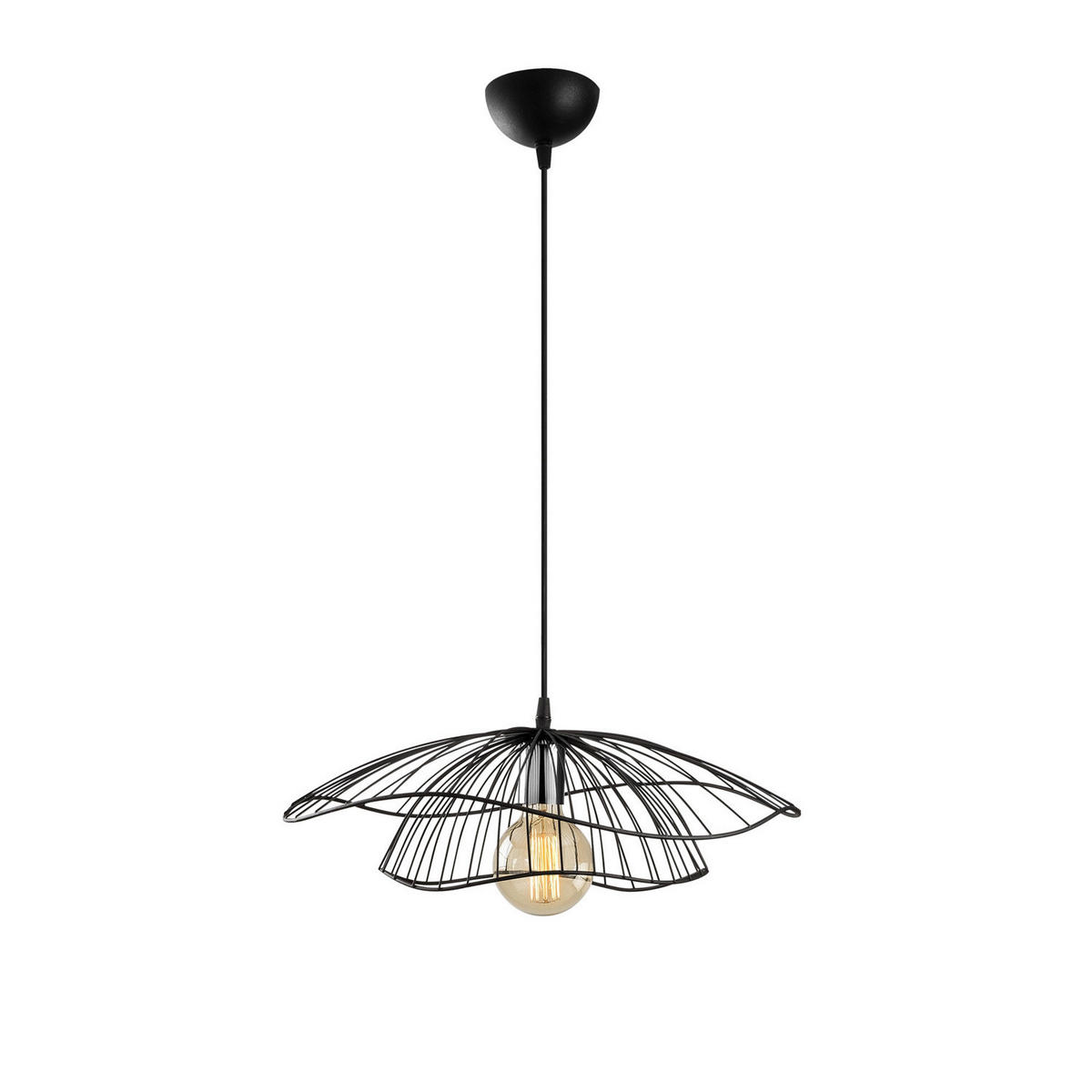 Opviq Pendelleuchte Tel schwarz Metall B/H/T/L/D: ca. 50x111x50x50x50 cm E27 1 Brennstellen Tel - schwarz (50,00/50,00/111,00cm) - Opviq