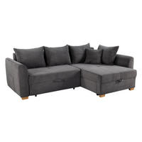Ecksofa mit Bettfunktion und Bettkasten grau B/H/T: ca. 236x81x160 cm Berlin_Ecksofa - natur/grau (236,00/81,00/160,00cm)