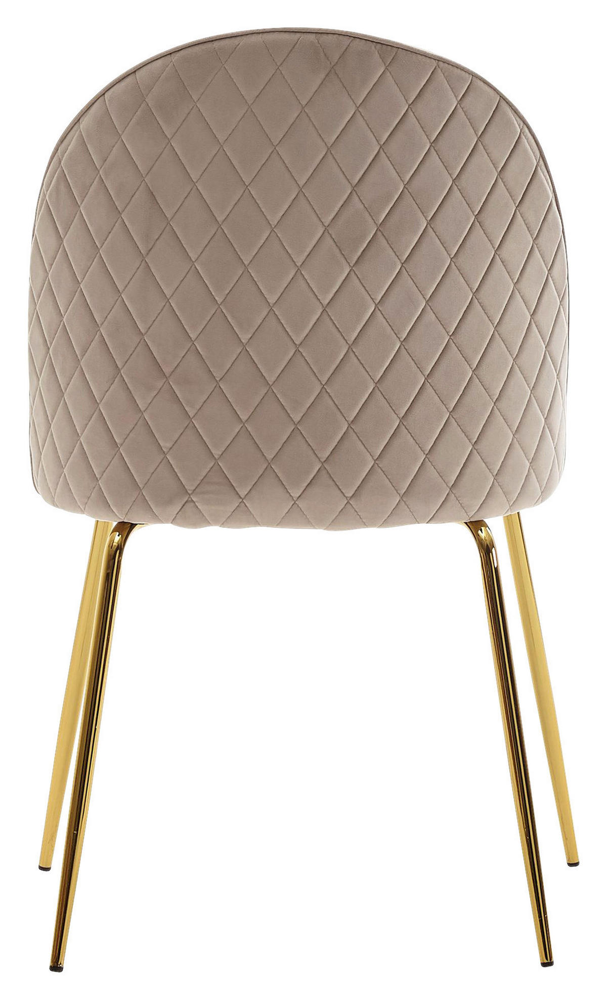 Stuhl beige gold Stoff Eisen B/H/T: ca. 53x86x50 cm Esszimmerstuhl - gold/beige (53,00/86,00/50,00cm) - Wohnling
