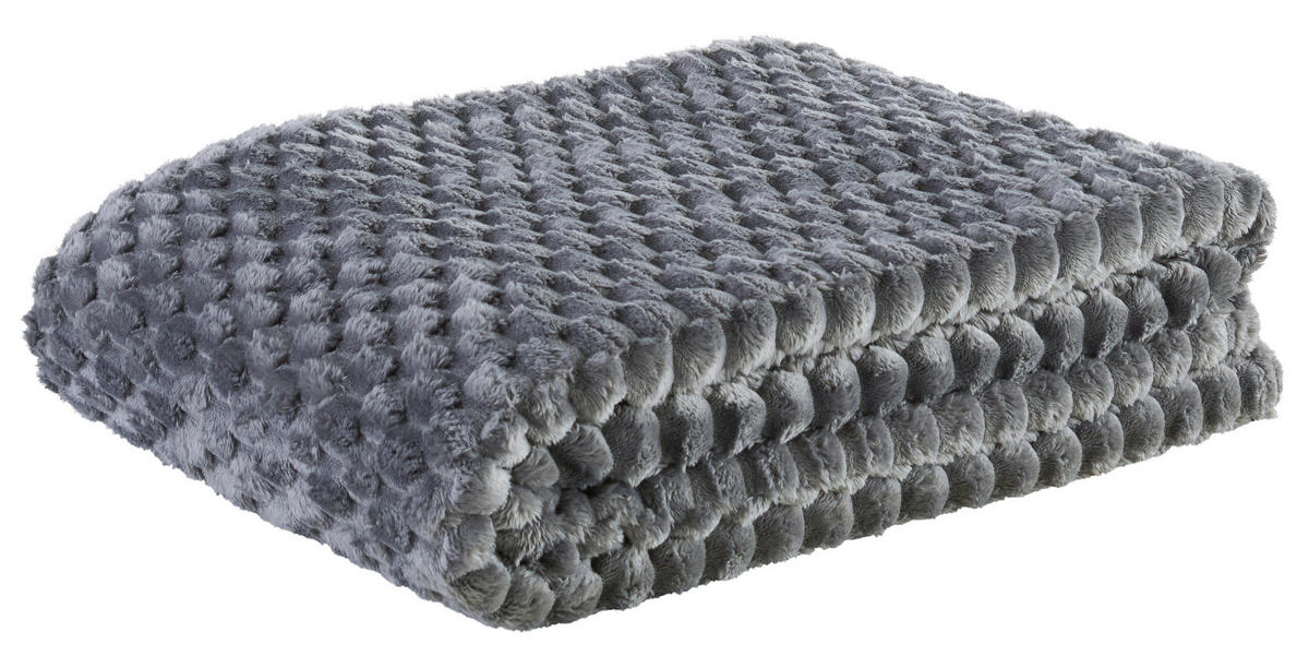 Wohndecke Wabe Wabe - anthrazit (150,00/200,00cm) - POCOline