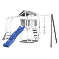 AXI Spielturm Beach Tower grau B/H/L: ca. 446x242x349 cm Beach Tower - blau/weiß (349,00/446,00/242,00cm) - AXI