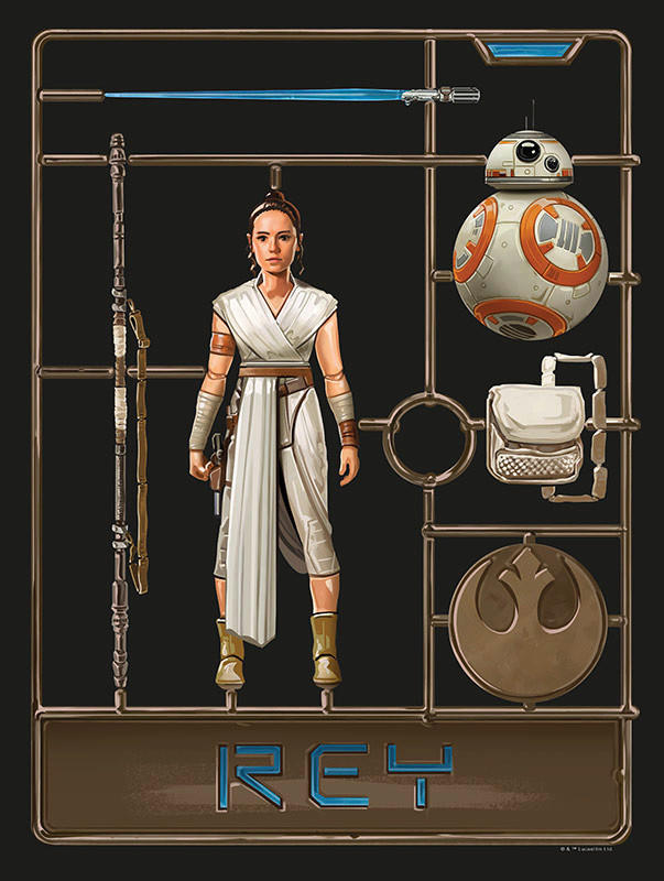 Komar Poster Star Wars Toy Rey Star Wars B/L: ca. 30x40 cm günstig online kaufen