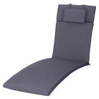 Outsunny Liegenauflage grau Polyester-Mischgewebe B/H/L: ca. 53x5x198 cm Liegenauflage_mit_Kopfkissen - grau (198,00/53,00/5,00cm) - Outsunny