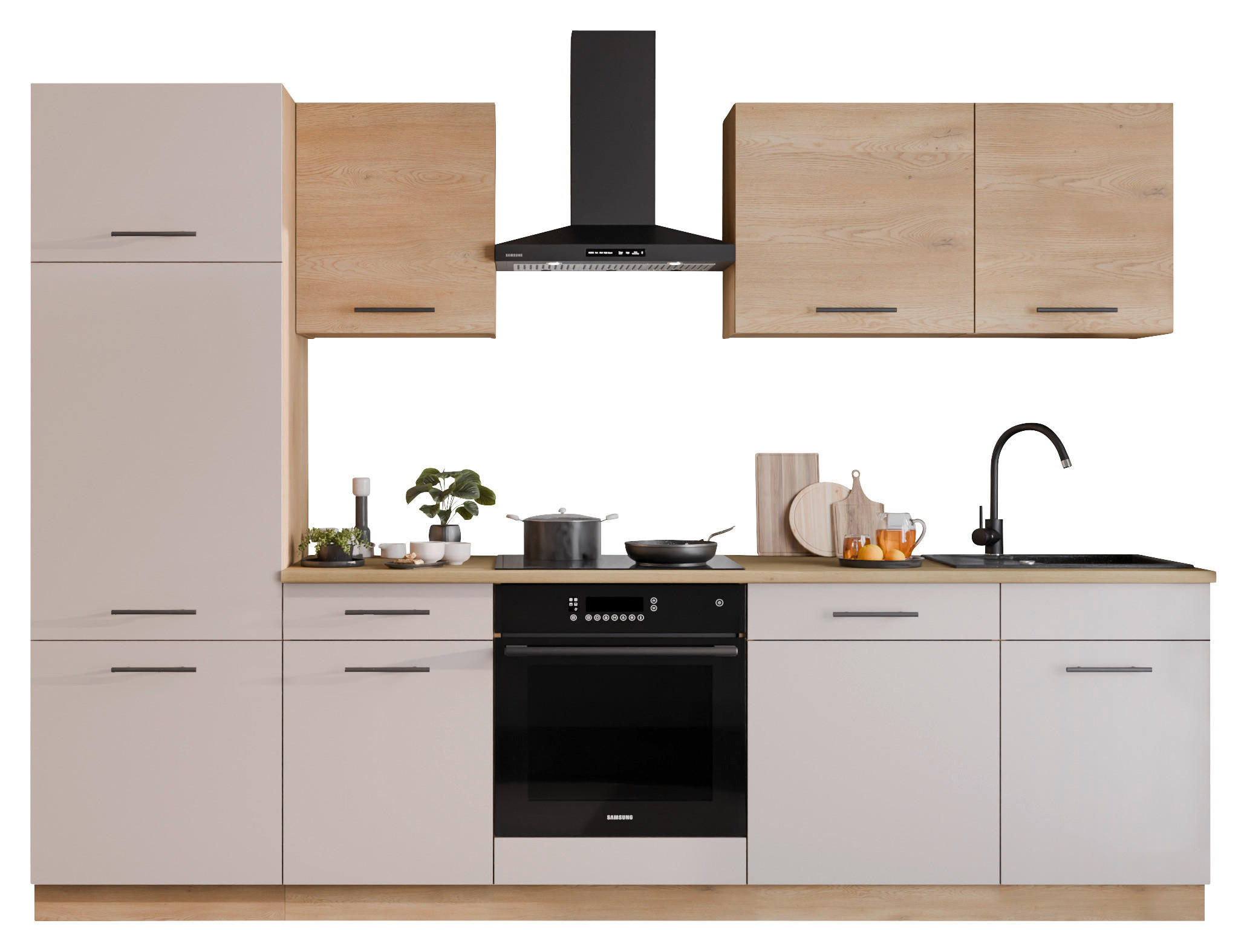 Stolarz-Lempert Küchenblock Max II Cashmere Eiche Nachbildung B/H/T: ca. 280x200x60 cm Max II - Cashmere (280,00/200,00/60,00cm) - Stolarz-Lempert