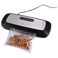 MASTERPRO Vakuumierer BGMP-9080 Foodies silber schwarz Kunststoff Edelstahl B/H/T: ca. 37x7x15 cm ca. 130 W Foodies BGMP-9080 - schwarz/silber (37,00/7,00/15,00cm) - MASTERPRO