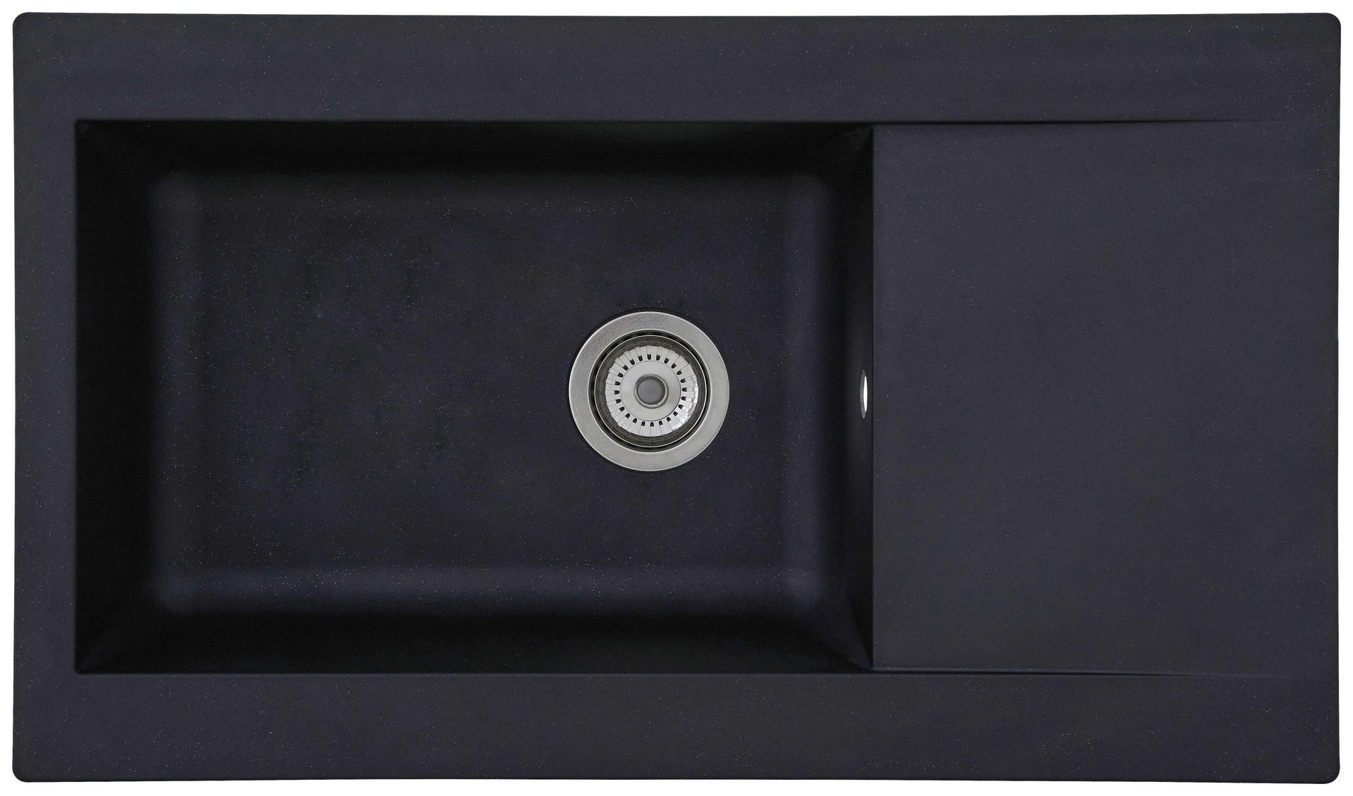 Respekta Einbauspüle Denver 86 x 50 S schwarz Mineralite B/H/T: ca. 86x20x50 cm Denver 86 x 50 S - schwarz (86,00/20,00/50,00cm) - Respekta