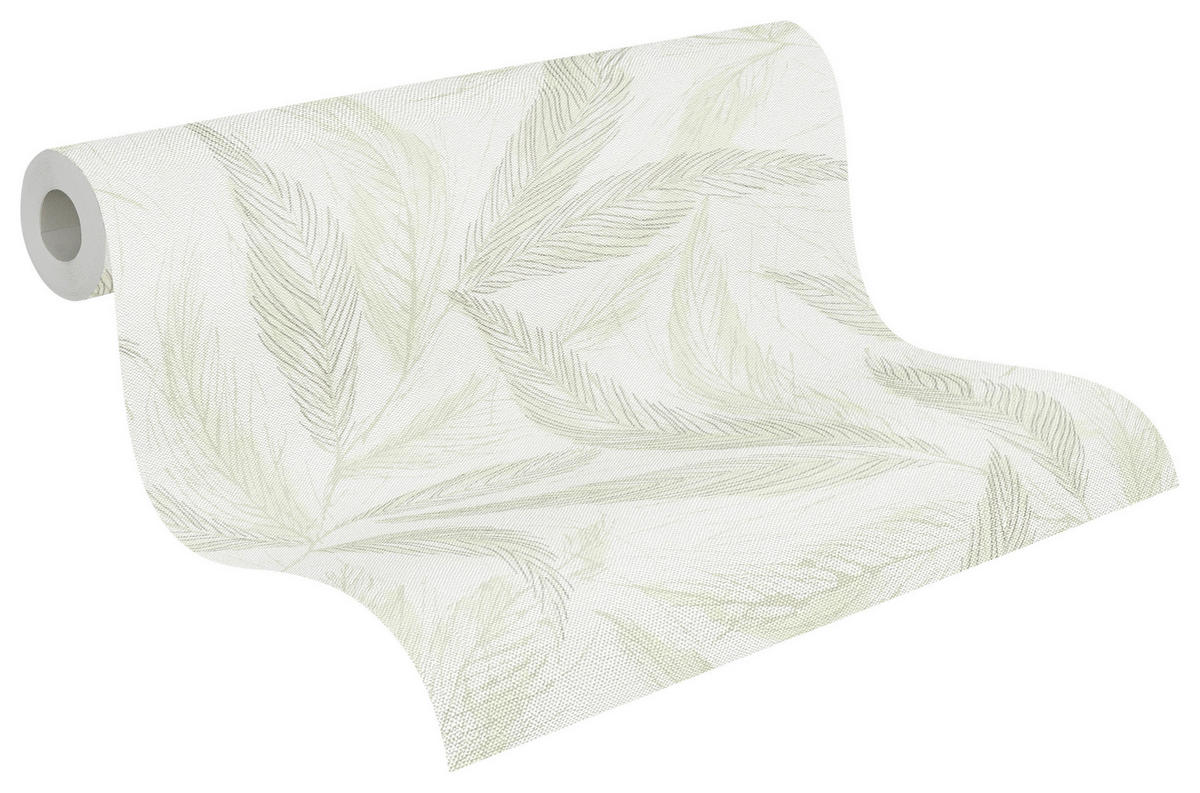 A.S.Création Vliestapete silber grün creme B/H/D: ca. 53x1005x9,4 cm Vliestapete - creme/grün (9,40/1005,00cm) - A.S.Creation