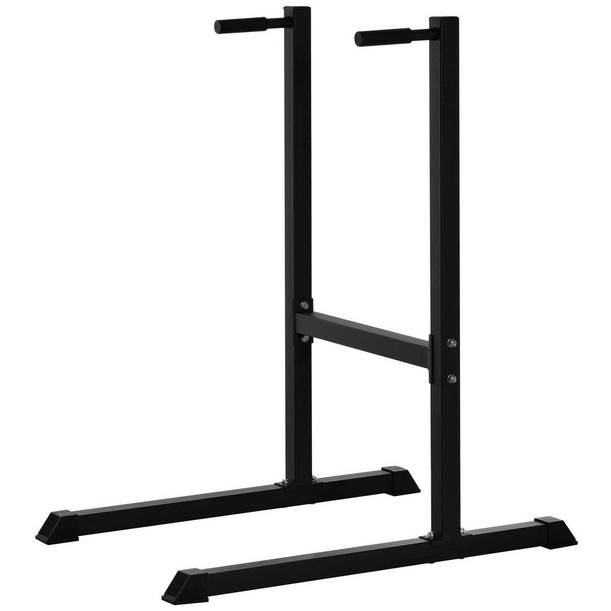 HOMCOM Fitness-Zubehör schwarz Polypropylen B/H/L: ca. 70,5x104x122 cm Dipstation - schwarz (122,00/70,50/104,00cm) - HOMCOM