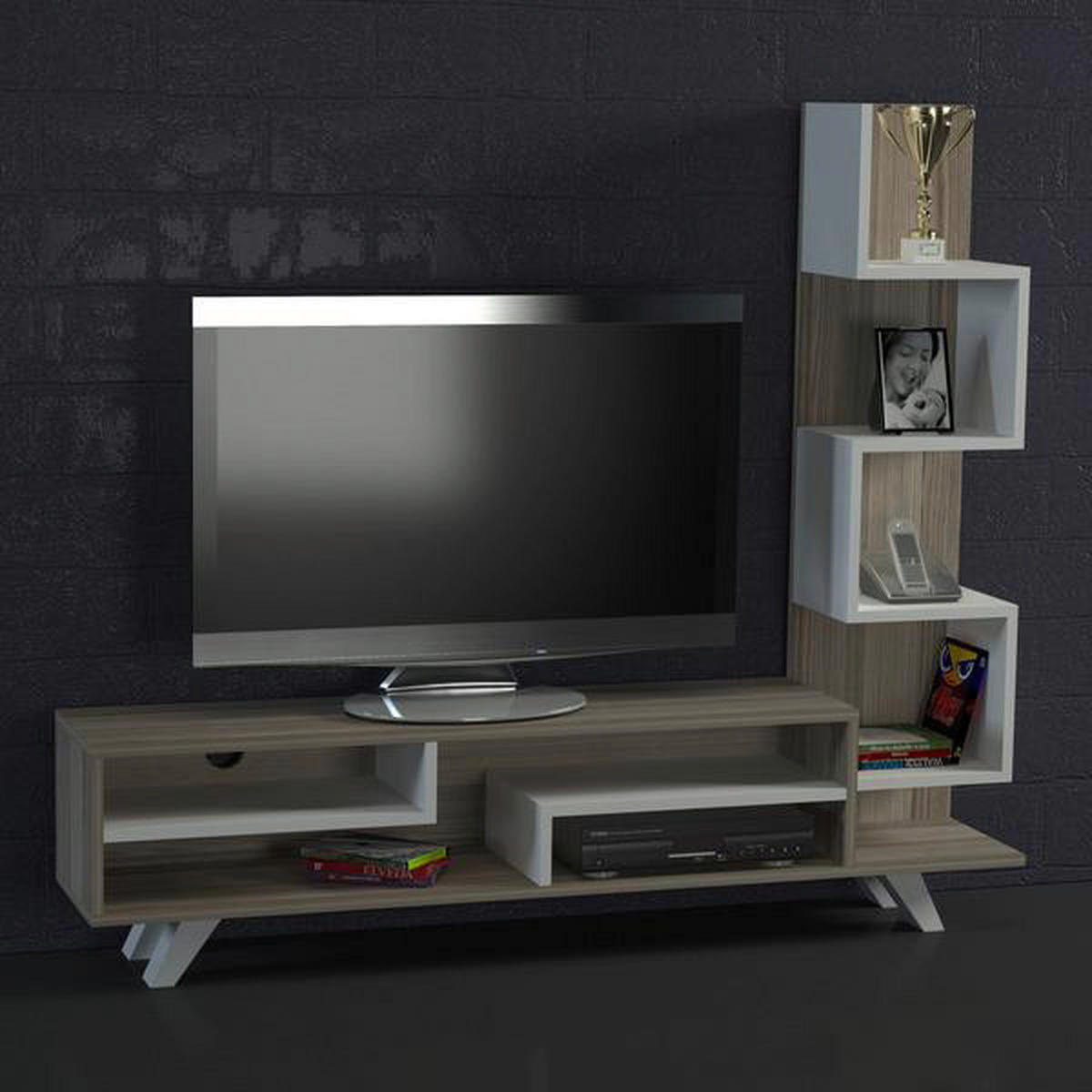 Wohnwand Isabel weiß Cordoba B/H/T: ca. 149x120x29 cm Isabel - Cordoba/weiß (149,00/120,00/29,00cm) - moebel17