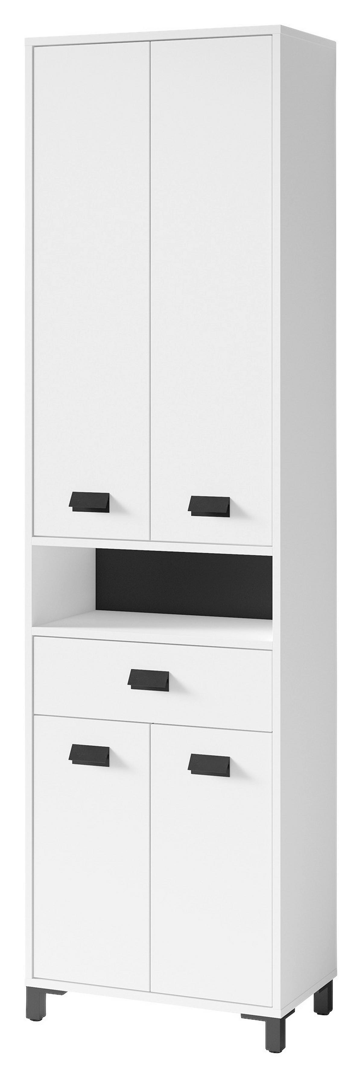 Hochschrank WELLNESS weiß B/H/T: ca. 54x193x31 cm WELLNESS - weiß (54,00/193,00/31,00cm) - byLIVING