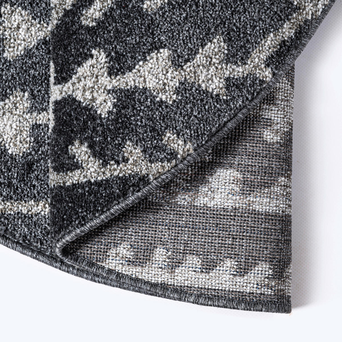 Sanat Teppich schwarz B/L: ca. 120x120 cm Teppich_Boho_8204_120x120 - schwarz (120,00/120,00cm) - Sanat