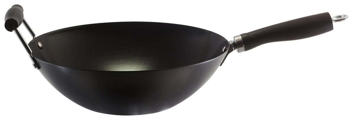 Wokpfanne schwarz Edelstahl Wokpfanne - schwarz