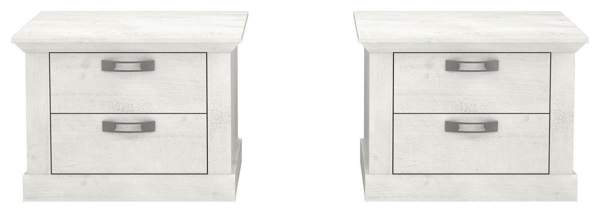 Nachtkonsole  weiß Pinie Nachbildung B/H/T: ca. 65,5x47,8x44,9 cm Kashmir_Nachtkonsole - weiß (65,50/47,80/44,90cm)