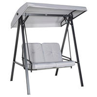 Outsunny Hollywoodschaukel grau Stahl B/H/L: ca. 116x172x145 cm Hollywoodschaukel - grau (145,00/116,00/172,00cm) - Outsunny