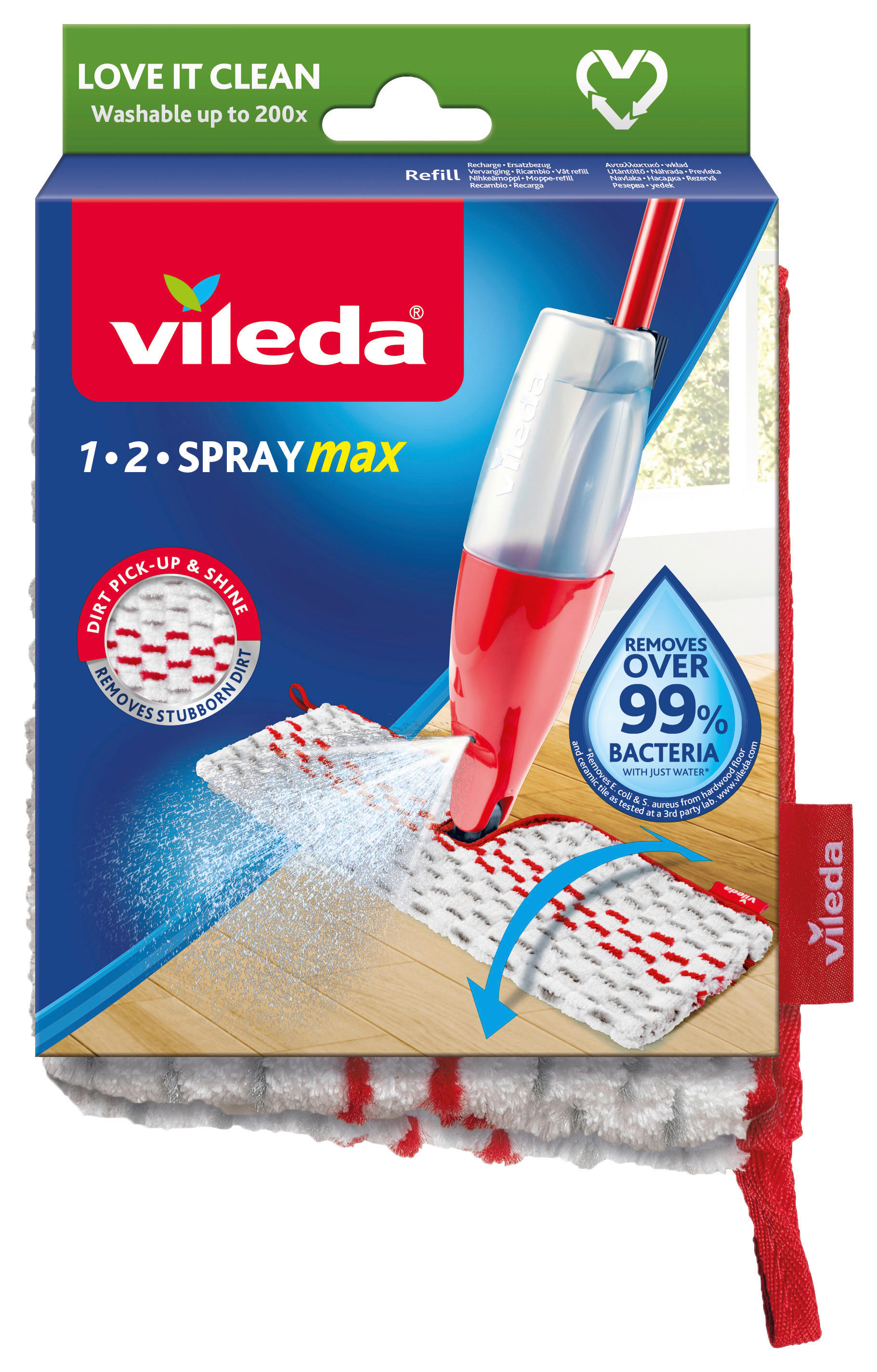 Vileda Ersatzbezug weiß Ersatzbezug_SPRAYmax - weiß/rot - Vileda