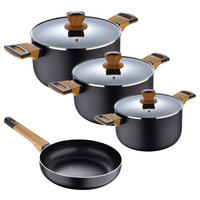 BERGNER Topfset Earth black schwarz Aluminium 7 tlg. Earth black - natur/schwarz - BERGNER
