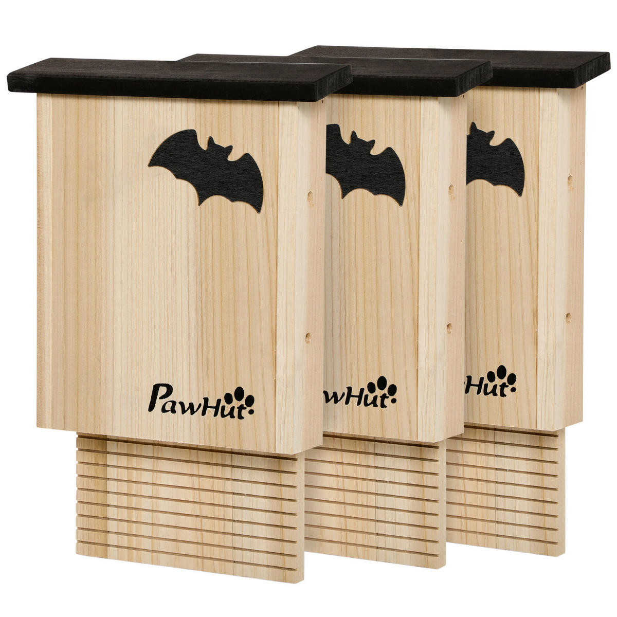 PawHut Tier-Zubehör natur Holz B/H/L: ca. 6x25x37,5 cm Fledermauskasten - natur (37,50/6,00/25,00cm) - PawHut