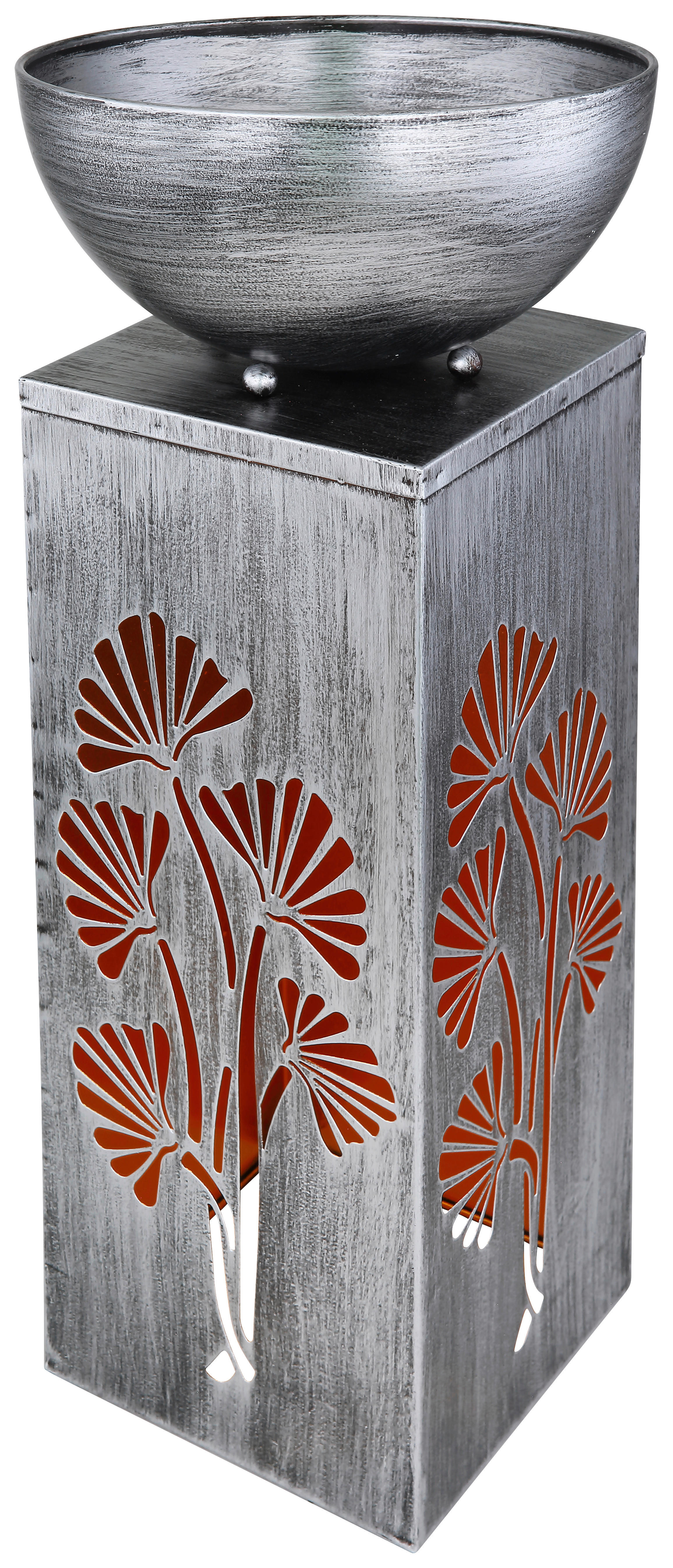 Solarleuchte Gnko 3384S silber B/H/T: ca. 25x59x25 cm Solarleuchte_Ginko 3384S - silber (25,00/59,00/25,00cm) - GLOBO