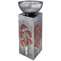 Solarleuchte Gnko 3384S silber B/H/T: ca. 25x59x25 cm Solarleuchte_Ginko 3384S - silber (25,00/59,00/25,00cm) - GLOBO