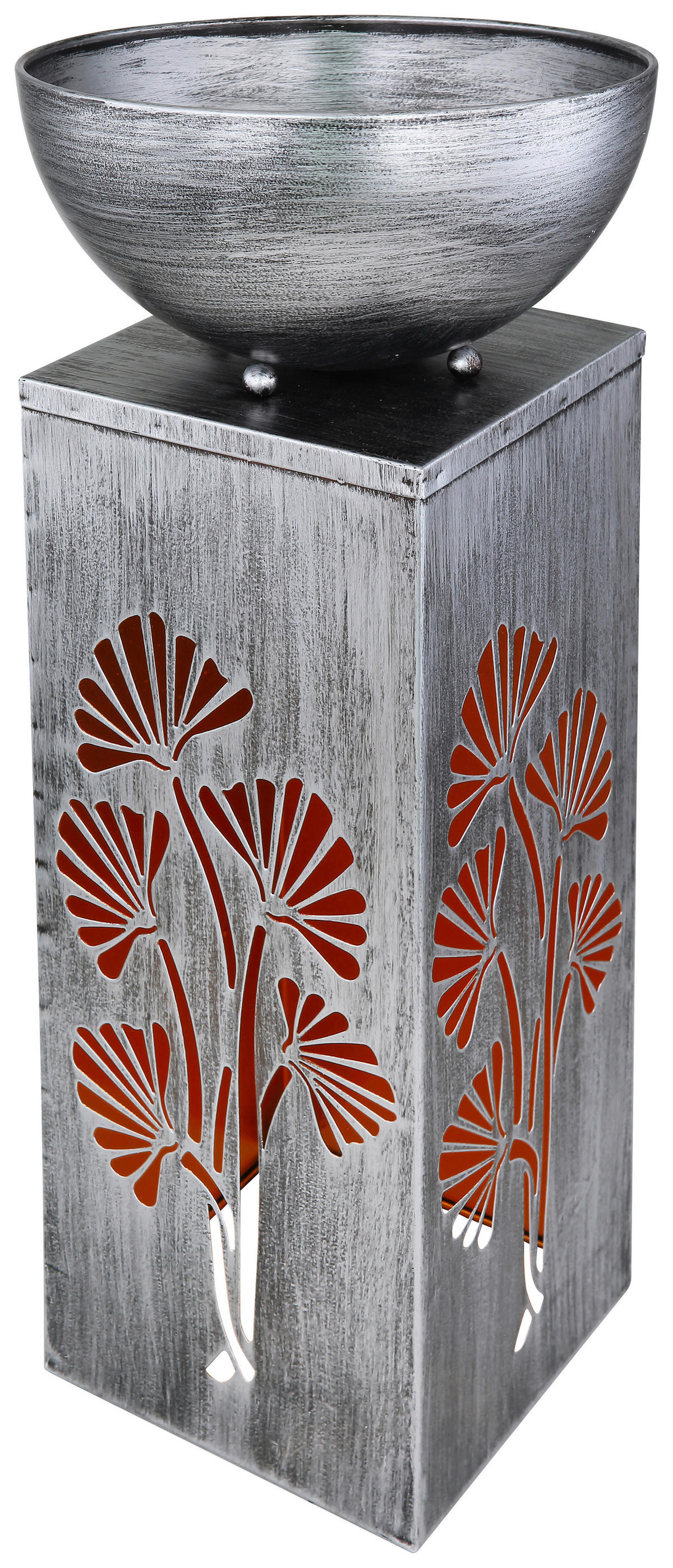 Solarleuchte Gnko 3384S silber B/H/T: ca. 25x59x25 cm Solarleuchte_Ginko 3384S - silber (25,00/59,00/25,00cm) - GLOBO