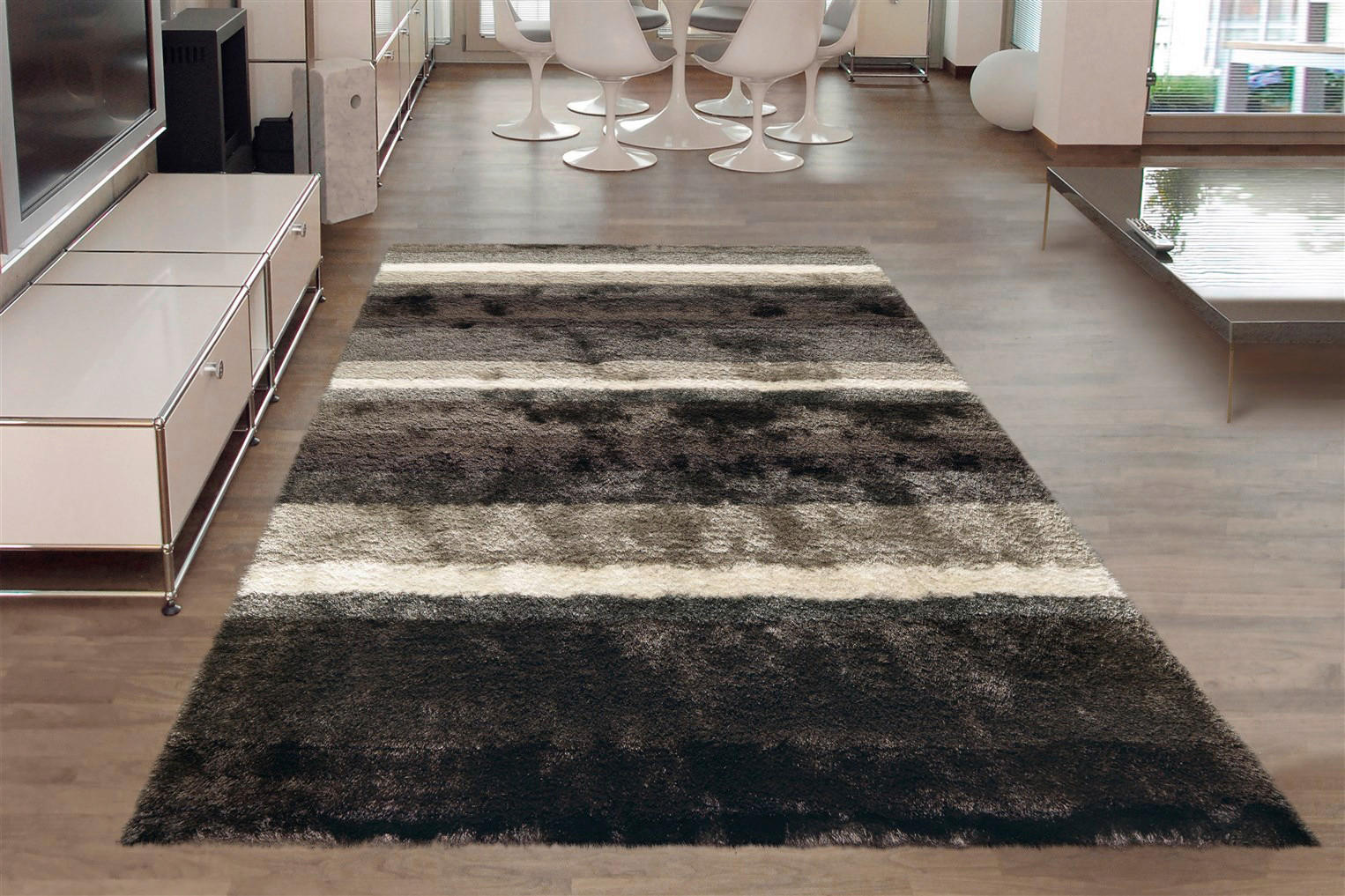 Arte Espina Hochflorteppich Funky 8111 mehrfarbig B/L: ca. 140x200 cm Funky 8111 - mehrfarbig/taupe (140,00/200,00cm) - Arte Espina