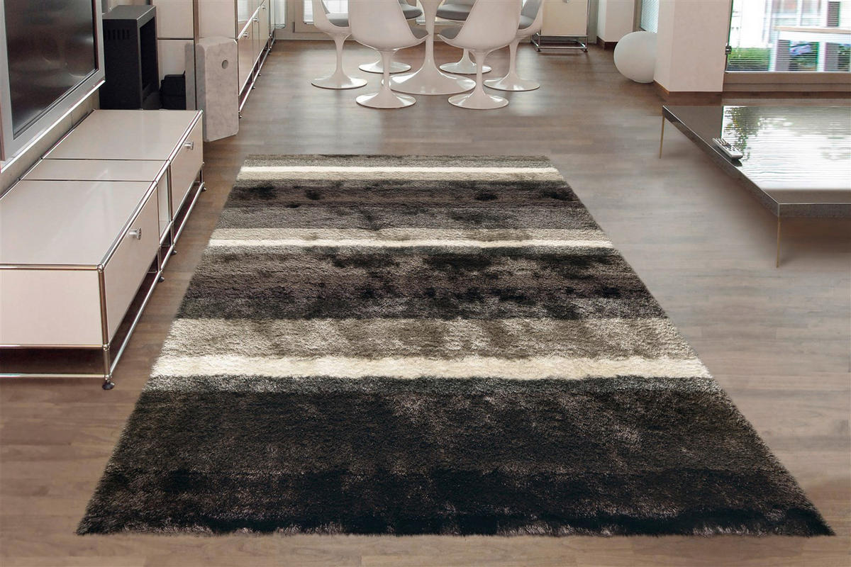 Arte Espina Hochflorteppich Funky 8111 mehrfarbig B/L: ca. 140x200 cm Funky 8111 - mehrfarbig/taupe (140,00/200,00cm) - Arte Espina