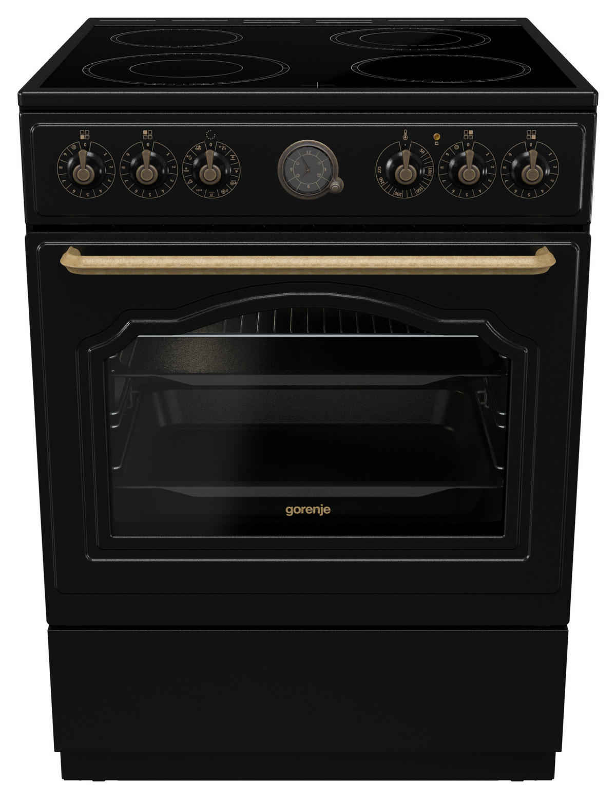 Gorenje Stand-Elektroherd schwarz B/H/T: ca. 60x85x60 cm Stand-Elektroherd GECS6B70CLB - schwarz (60,00/85,00/60,00cm) - Gorenje
