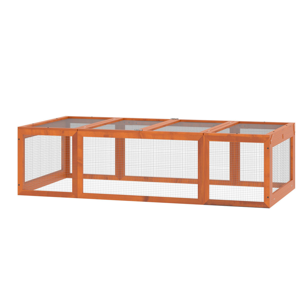 PawHut Stall orange Holz B/H/L: ca. 90x180x48 cm Kleintierstall - orange (48,00/90,00/180,00cm) - PawHut
