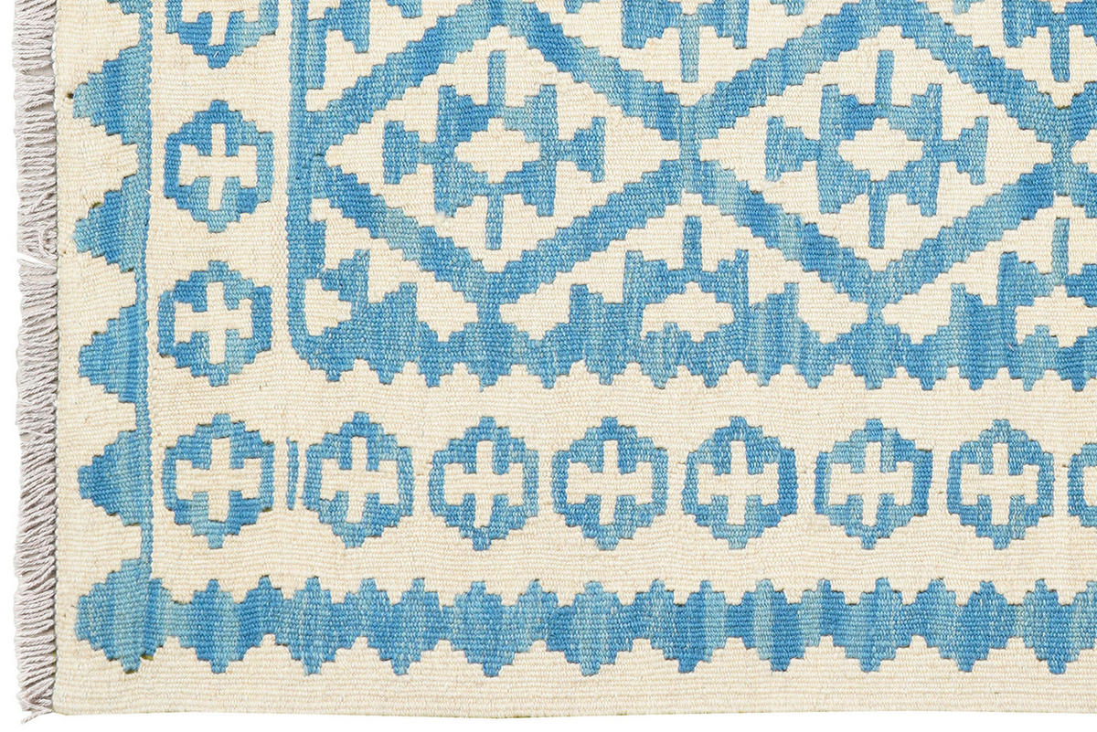 PersaTepp Teppich Kelim Gashgai blau B/H/L: ca. 109x1x145 cm Kelim Gashgai - blau/beige (145,00/109,00/1,00cm) - PersaTepp
