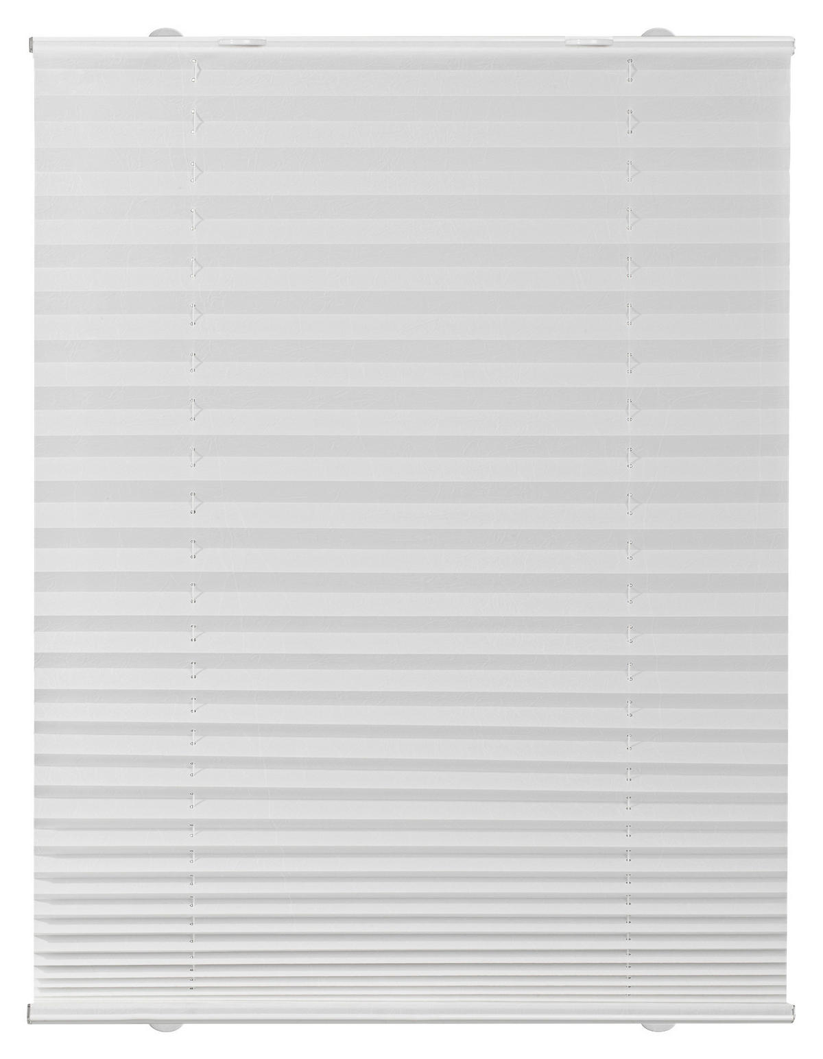 Spannplissee weiß B/L: ca. 80x130 cm Plissee_Haftfix - weiß (80,00/130,00cm) - LICHTBLICK
