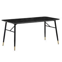 Esstisch schwarz Marmor Optik B/H/T: ca. 180x76x90 cm Esstisch - schwarz (180,00/76,00/90,00cm) - Wohnling