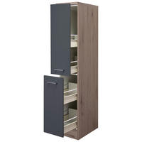 Apothekerschrank Morena grau matt B/H/T: ca. 30x161x60 cm Morena - Eiche/Basalt (30,00/161,00/60,00cm) - Flex-Well